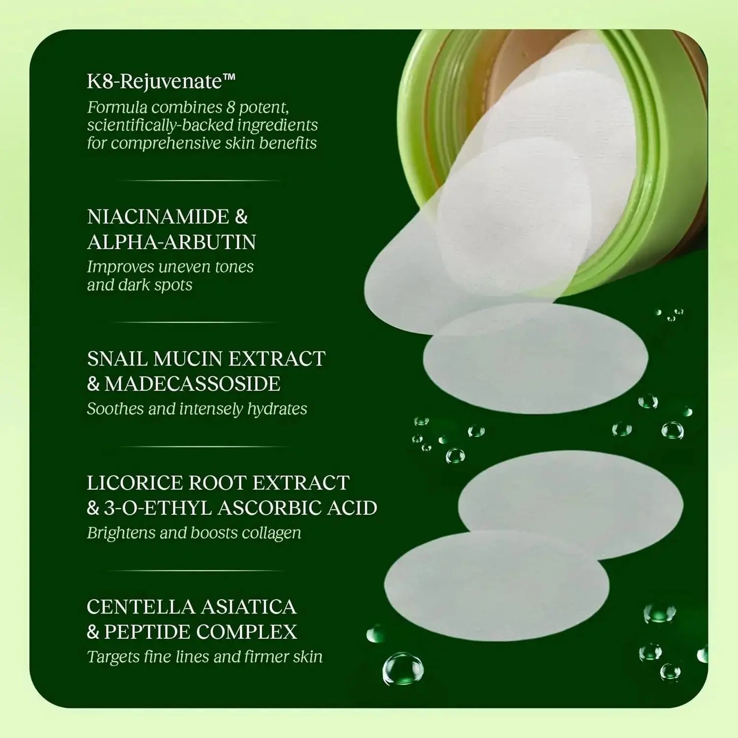 JIYU Toner Pads – Korean Skincare for Dark Spots, Wrinkles & Dull Skin